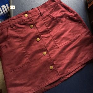 Burgundy Skirt